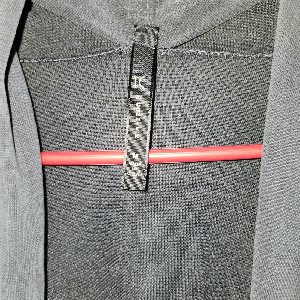 IC by Connie K Gray Black Drape Front Cardigan Sweater Women’s Medium Knit - Picture 3 of 7